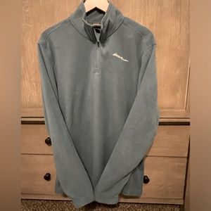Men’s Eddie Bauer lightweight fleece quarter zip jacket.